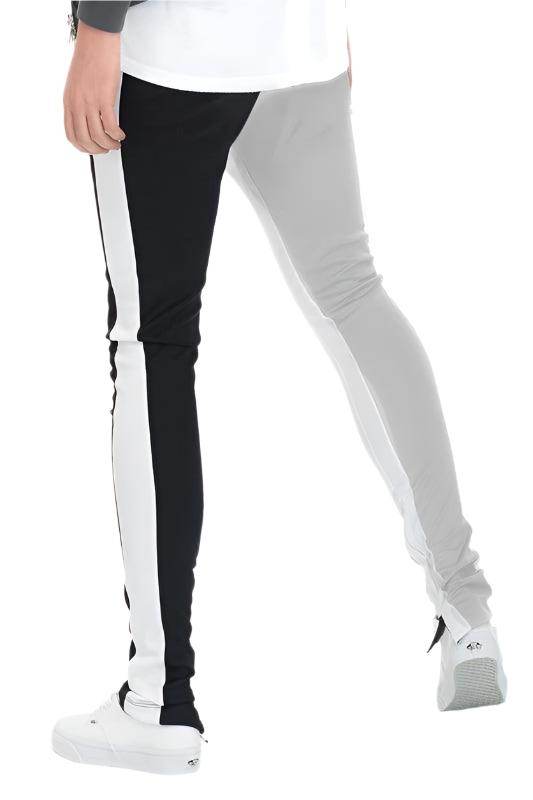 Two Tone Color Block Track Pants Joggers - VacationGrabs