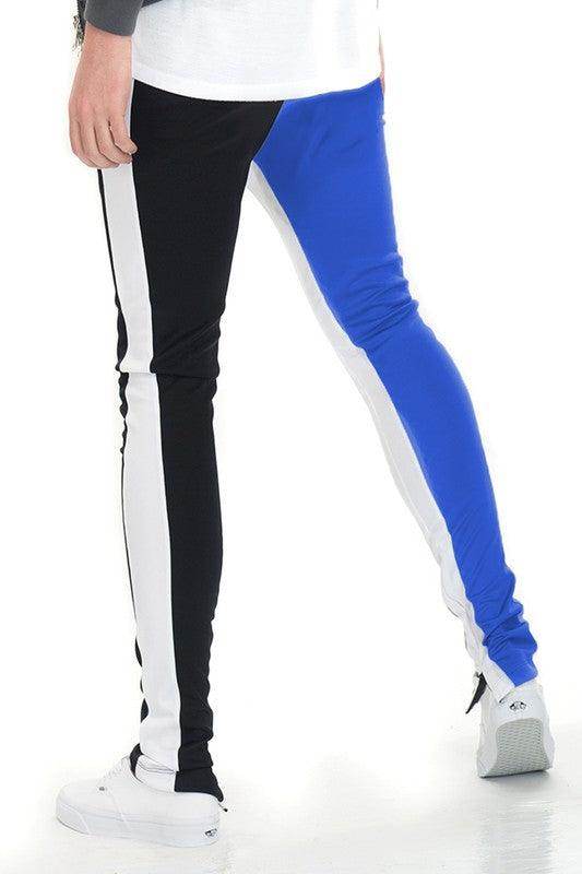 Two Tone Color Block Track Pants Joggers - VacationGrabs
