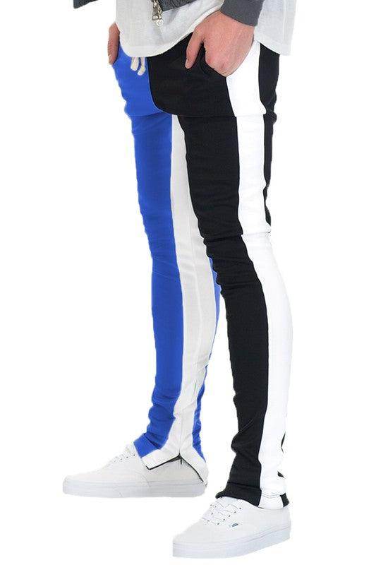 Two Tone Color Block Track Pants Joggers - VacationGrabs