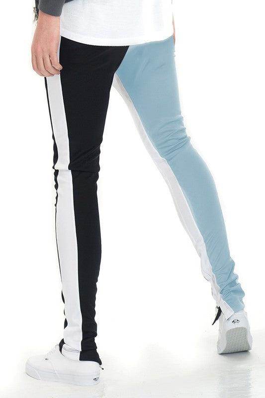 Two Tone Color Block Track Pants Joggers - VacationGrabs