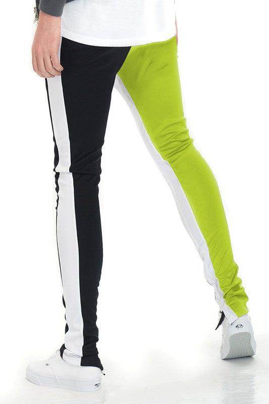 Two Tone Color Block Track Pants Joggers - VacationGrabs