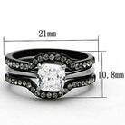 Beautiful two tone engagement rings for women featuring a squared center stone and sparkling accents