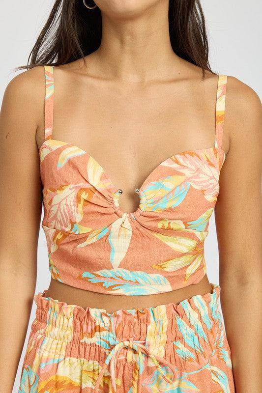 U Ring Hanky Hem Top - VacationGrabs