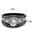 Unique black and silver rings for women with sparkling stones and elegant design