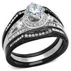 Stunning unique black and silver rings for women featuring a sparkling center stone and intricate design