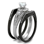 Unique black and silver rings for women featuring a dazzling center stone and intricate detailing