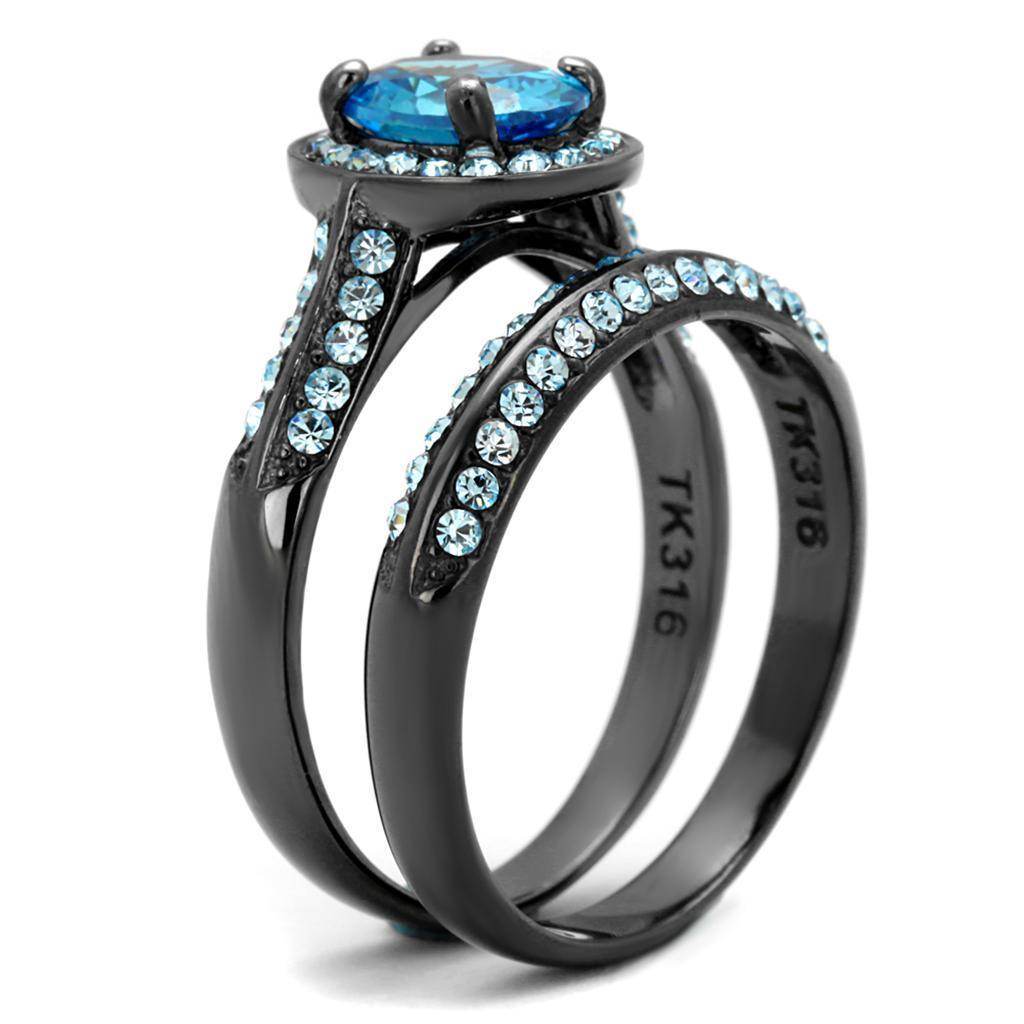 Women's Rings - TK1W163LJ - IP Light Black (IP Gun) - VacationGrabs