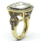 Stunning unique brass rings for women featuring a large gemstone and intricate design