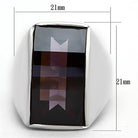 Unique designer silver ring for women featuring a large geometric gemstone centerpiece in a sleek setting