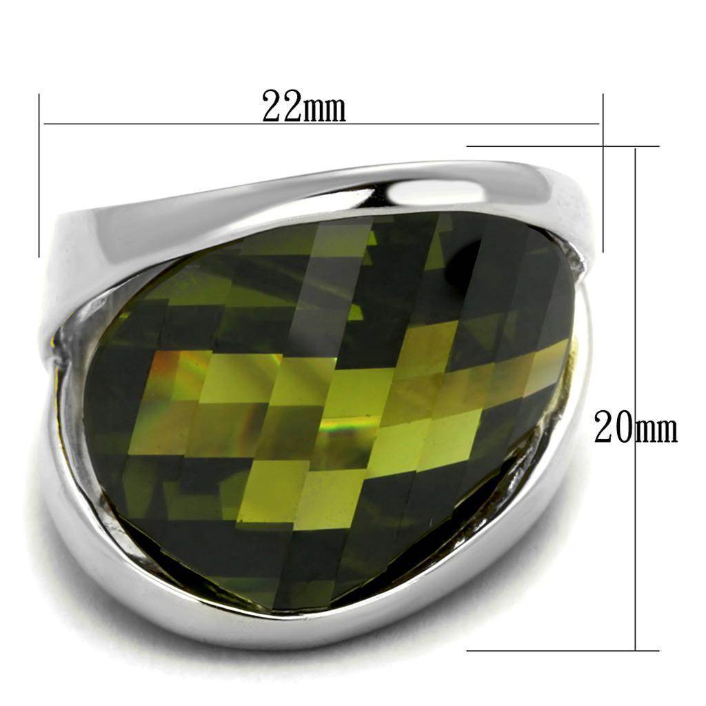 Unique gemstone statement ring for women featuring a large green stone in a stylish silver setting