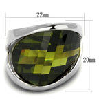 Unique gemstone statement ring for women featuring a large green stone in a stylish silver setting