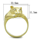 Unique gold panther jewelry ring featuring detailed panther design and sparkling accents