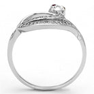 Unique snake design engagement ring with sparkling stones and elegant silver band