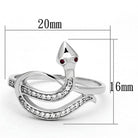 Unique snake design engagement ring featuring sparkling stones and a sleek modern look