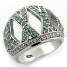 Unique sterling statement ring for women with intricate design and sparkling gemstones