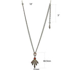 Unique vacation jewelry accessory featuring an elegant chain pendant with red stone detail and adjustable length