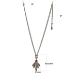 Unique vacation jewelry accessory featuring an elegant chain pendant with red stone detail and adjustable length