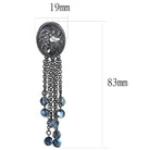 Unique vacation jewelry for women featuring a decorative earring with chains and sparkling beads