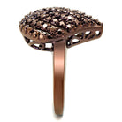 Unique vacation jewelry for women featuring a textured bronze ring with intricate detailing