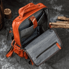 Unisex leather backpacks with spacious interior and stylish design from VacationGrabs