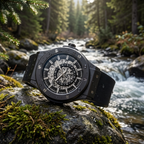 Men's black Dapper Watches with stainless steel casing for casual wear
