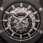 Dapper Watches men's stainless steel skeleton watch, stylish and modern