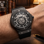 Dapper men's black stainless steel watch for stylish occasions