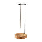 Upside down incense burner with wooden base for aromatherapy