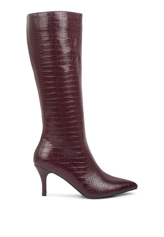 Women's Shoes - Boots Uptown Pointed Mid Heel Calf Boots
