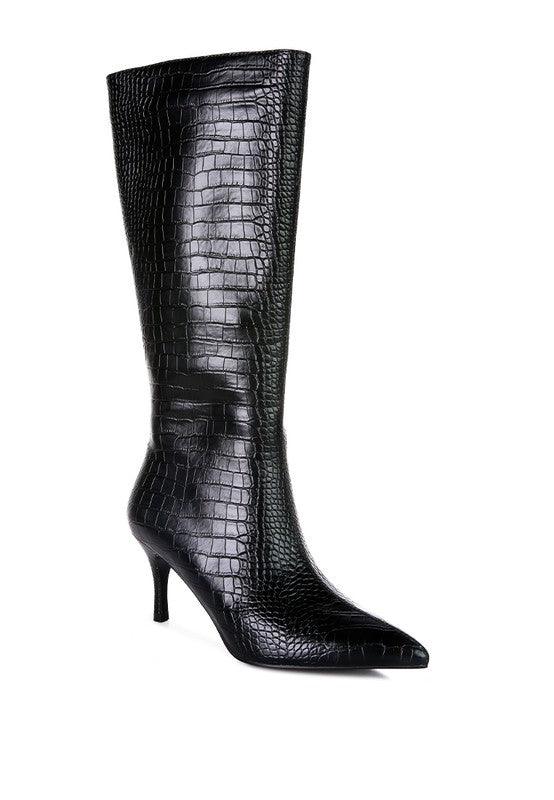 Women's Shoes - Boots Uptown Pointed Mid Heel Calf Boots