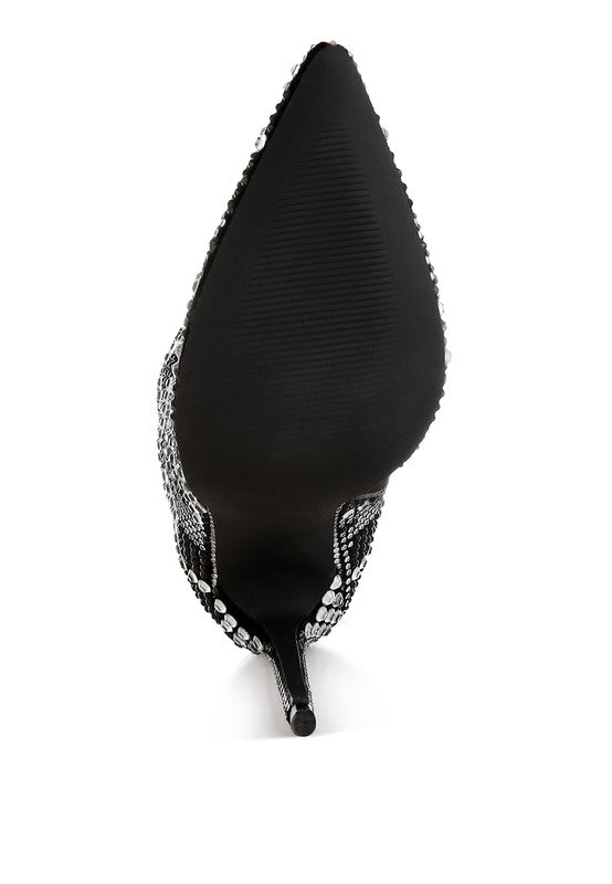 Rag Company urban studded ankle boots for women featuring a sleek pointed toe and decorative studs