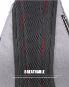 USB Charging Crossbody Bag — Water-Resistant Travel Sling – angled view