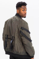 Stylish utility strap jacket for men by WEIV featuring practical straps and a modern design