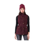 Burgundy Tasha Apparel utility vest jacket for travel with adjustable hood and multiple pockets