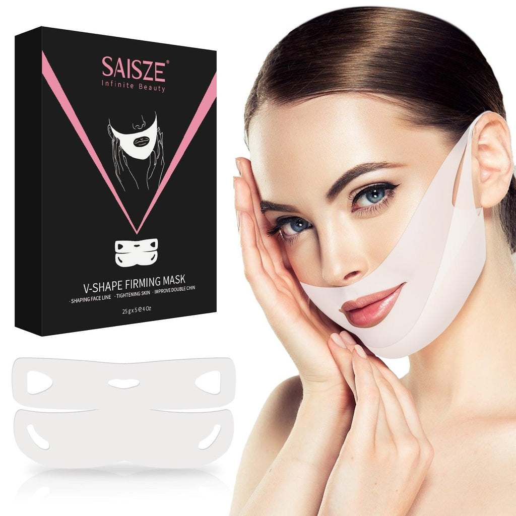 Fitness & Health V-Shaped Firming 5Pcs Facial Masks Lifting Mask Face Slimming...