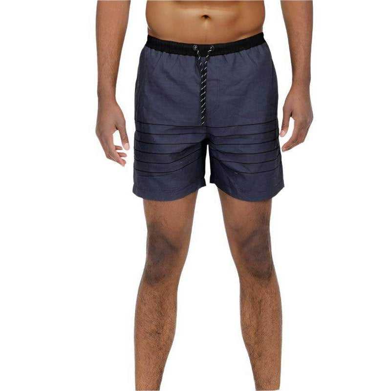 WEIV Men's Swimwear in navy color, perfect for vacation beachwear mens with stylish design and comfortable fit