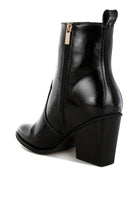 Rag Company sleek vacation boots in black with stylish heel and zip closure for a chic look