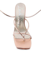 Stylish Rose Gold Rag Company Vacation Heels for Women with Elegant Strappy Design