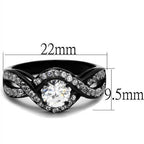 Elegant black ring with a large central stone and sparkling accents, ideal vacation jewelry for men and women