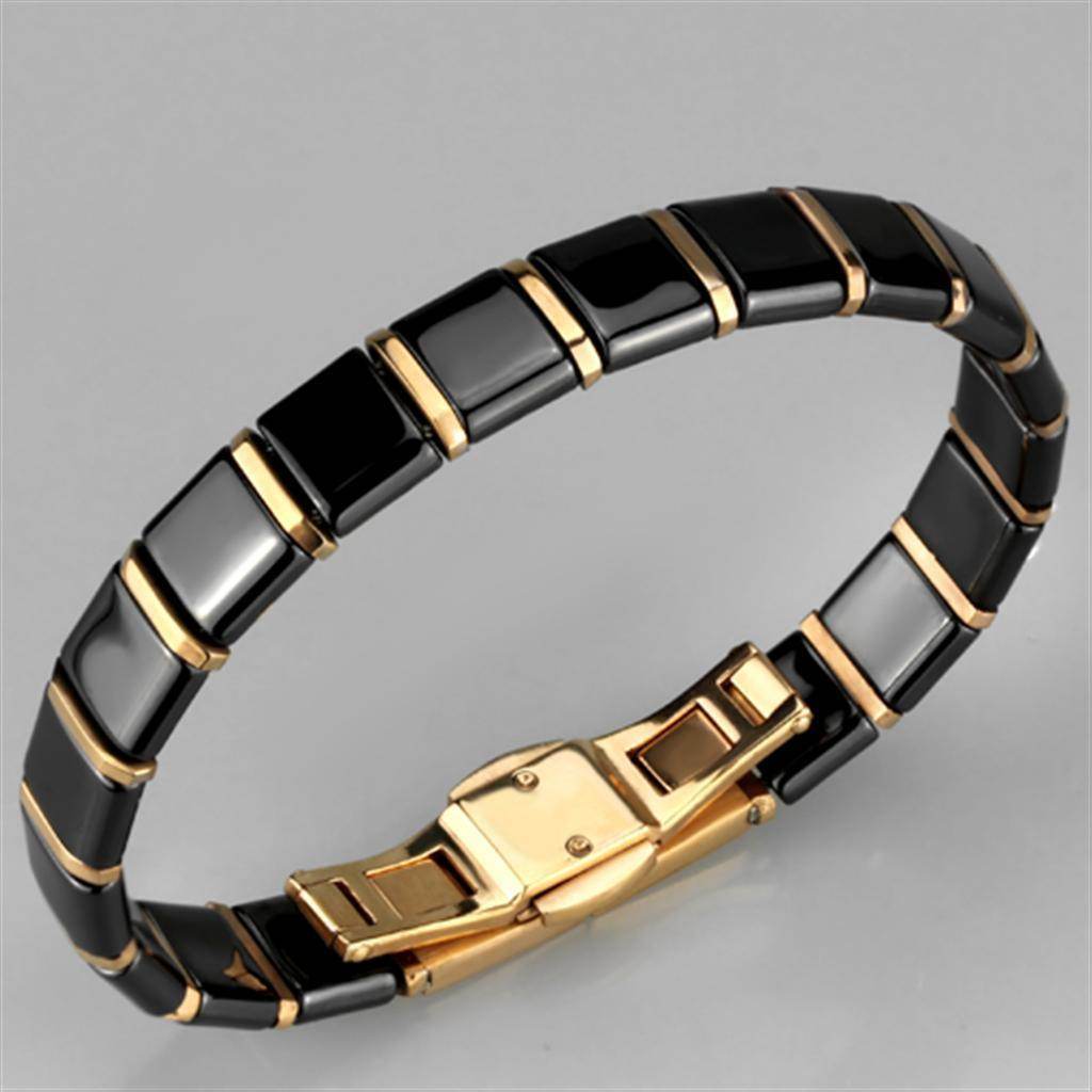Elegant black and gold bracelet, perfect as vacation jewelry for women, stylish and versatile for any outfit