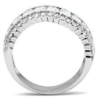 Elegant silver ring with sparkling stones, perfect vacation jewelry for women.
