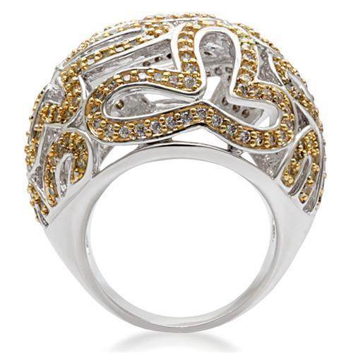 Intricate Silver and Gold Women's Ring, perfect vacation jewelry for women, featuring a unique design
