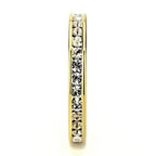 Elegant gold hoop necklace adorned with sparkling stones, ideal as vacation jewelry for women