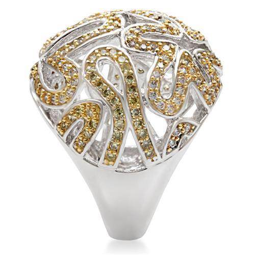 Elegant silver ring with intricate design and sparkling stones, perfect vacation jewelry for women
