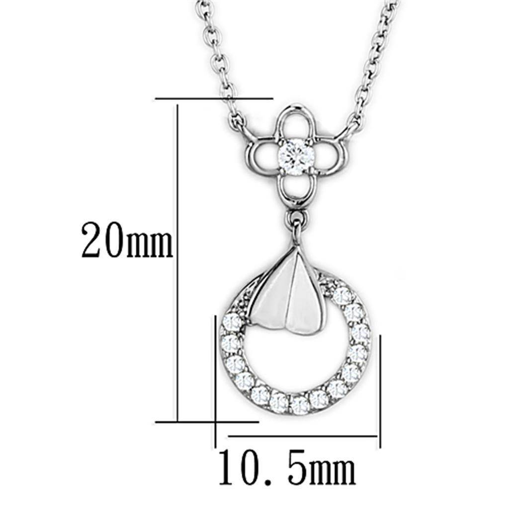 Silver necklace with a floral design and sparkling crystals, ideal vacation jewelry for women