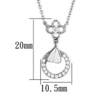 Silver necklace with a floral design and sparkling crystals, ideal vacation jewelry for women