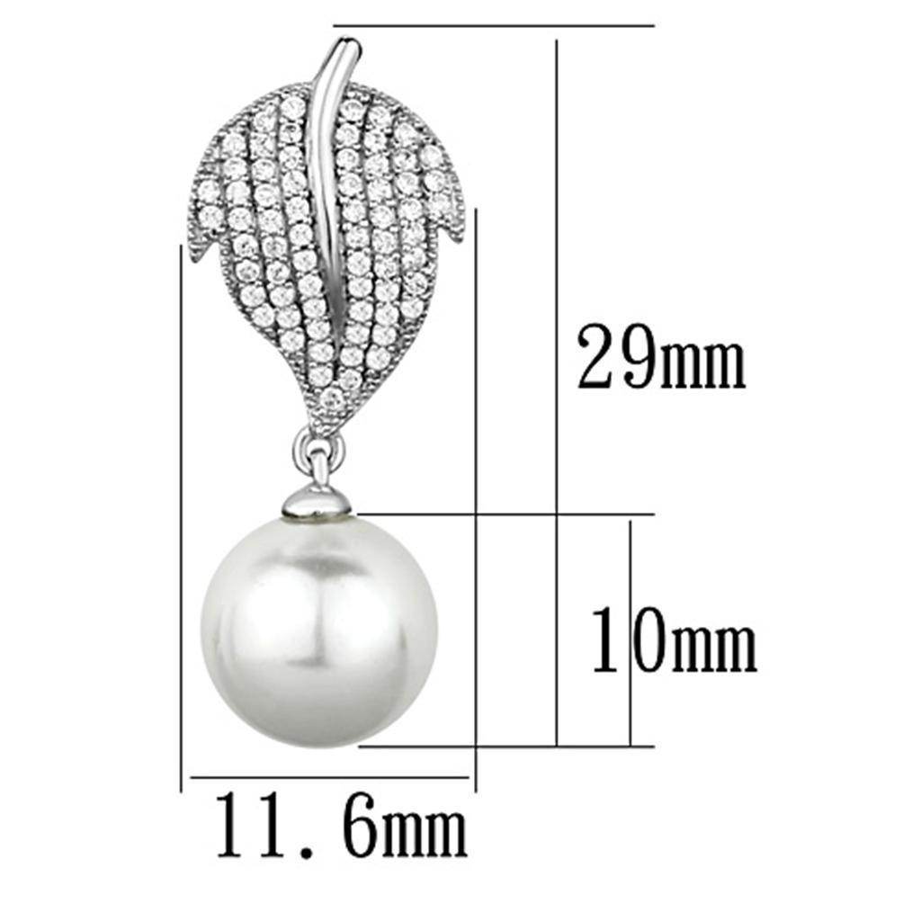 Vacation jewelry for women, elegant earrings with leaf design and a pearl drop feature