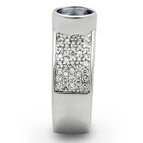 Stylish silver ring with sparkling crystals, perfect vacation jewelry for women