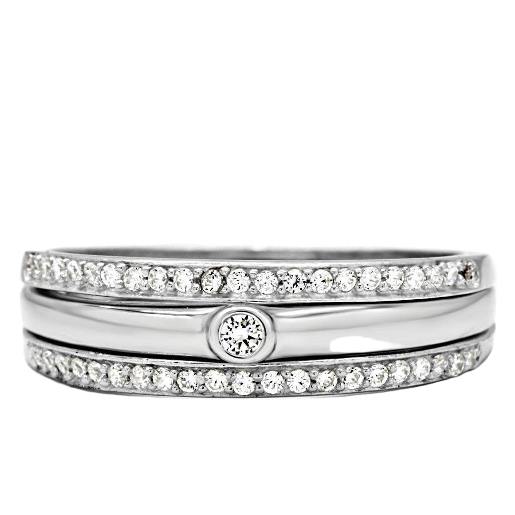 Stylish silver ring with sparkling stones, perfect vacation jewelry for women