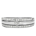 Stylish silver ring with sparkling stones, perfect vacation jewelry for women